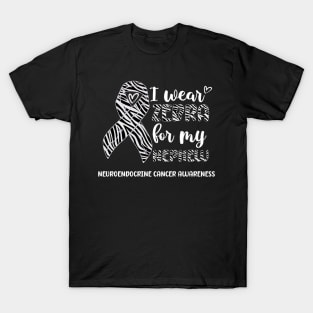 I Wear Zebra For My Nephew Neuroendocrine cancer Awareness T-Shirt
